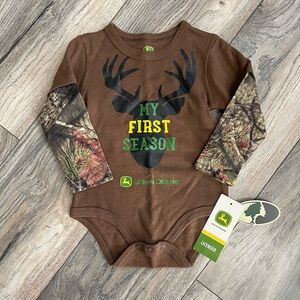 New Mossy Oak/John Deere long sleeved onesie